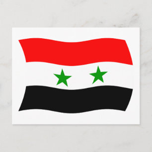 Tarjeta postal de la bandera de Siria