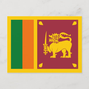 Tarjeta postal de la bandera de Sri Lanka
