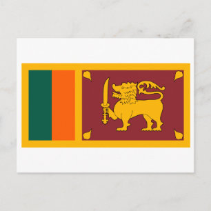 Tarjeta postal de la bandera de Sri Lanka