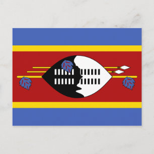 Tarjeta postal de la bandera de Suazilandia
