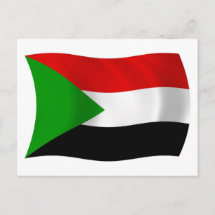 Tarjeta postal de la bandera de Sudán