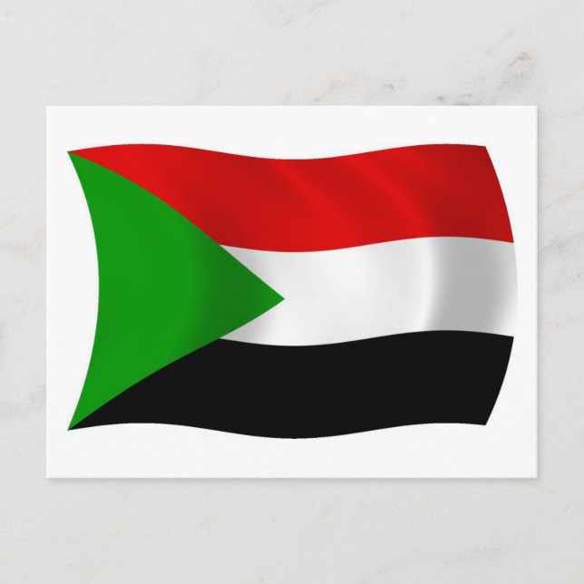Tarjeta postal de la bandera de Sudán (Anverso)