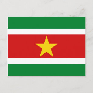 Tarjeta postal de la bandera de Surinam