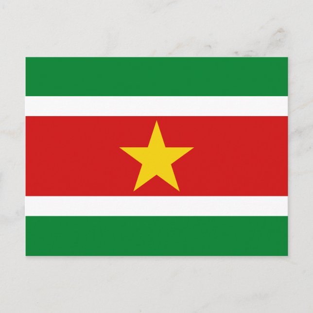 Tarjeta postal de la bandera de Surinam (Anverso)