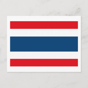 Tarjeta postal de la bandera de Tailandia