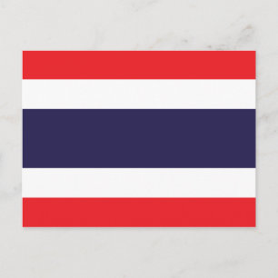 Tarjeta postal de la bandera de Tailandia