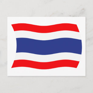 Tarjeta postal de la bandera de Tailandia