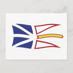 Tarjeta postal de la bandera de Terranova y Labrad
