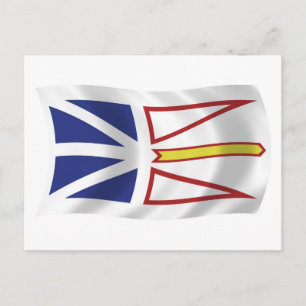 Tarjeta Postal de la Bandera de Terranova y Labrad