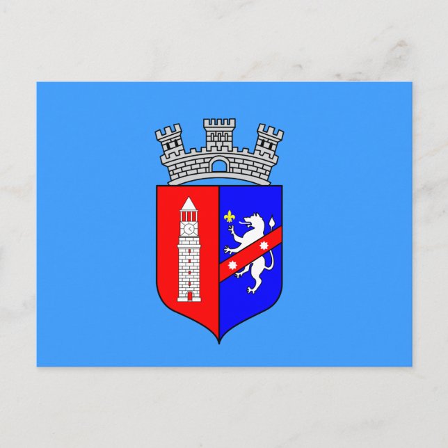 Tarjeta postal de la bandera de Tirana, Albania (Anverso)
