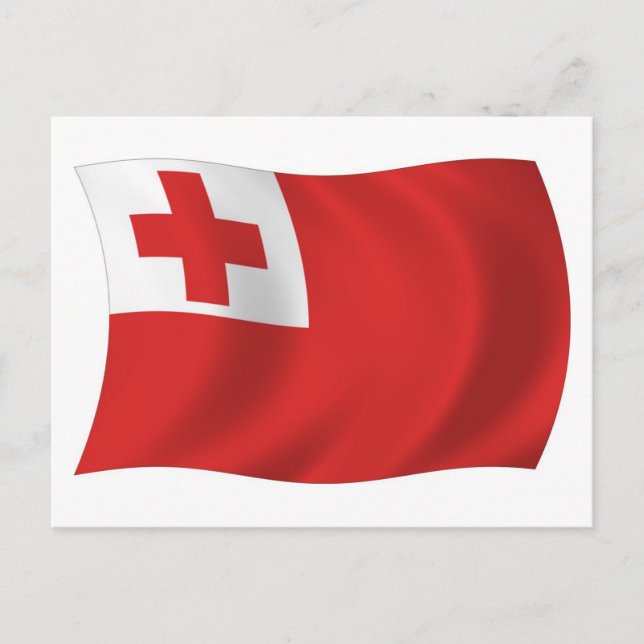 Tarjeta postal de la bandera de Tonga (Anverso)