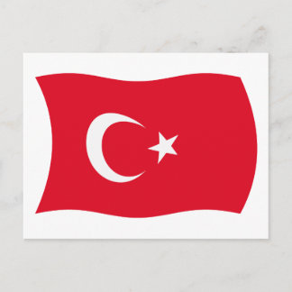 Tarjeta postal de la bandera de Turquía