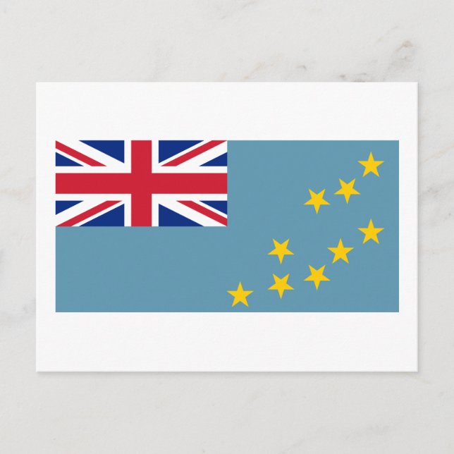 Tarjeta postal de la bandera de Tuvalu (Tuvalu) (Anverso)
