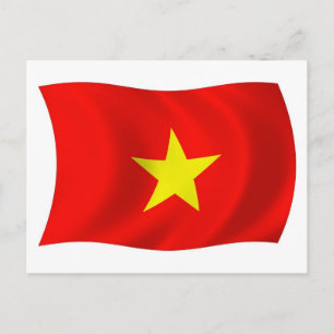 Tarjeta postal de la bandera de Vietnam