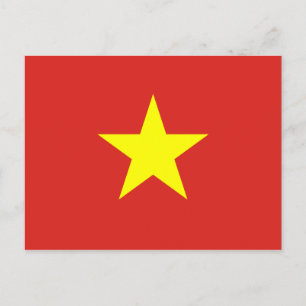 Tarjeta postal de la bandera de Vietnam