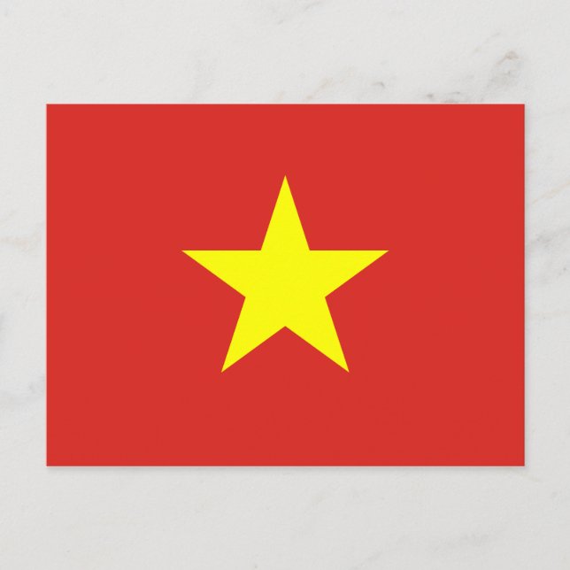 Tarjeta postal de la bandera de Vietnam (Anverso)