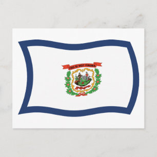 Tarjeta postal de la bandera de Virginia Occidenta