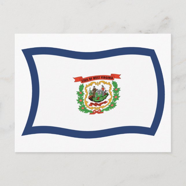 Tarjeta postal de la bandera de Virginia Occidenta (Anverso)
