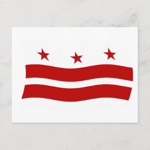 Tarjeta postal de la bandera de Washington D.C.