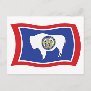Tarjeta Postal de la Bandera de Wyoming