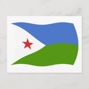 Tarjeta postal de la bandera de Yibuti