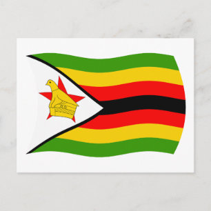 Tarjeta postal de la bandera de Zimbabue