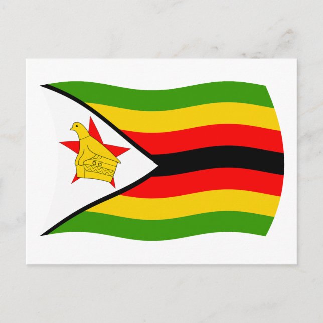Tarjeta postal de la bandera de Zimbabue (Anverso)