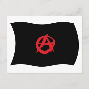 Tarjeta postal de la bandera del movimiento anarqu