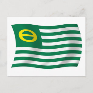 Tarjeta postal de la bandera del movimiento ecolog