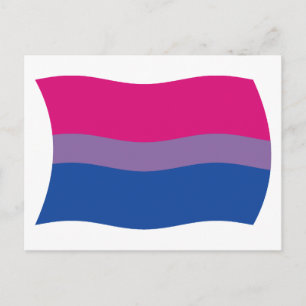 Tarjeta postal de la bandera del orgullo bisexual
