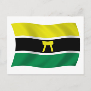 Tarjeta postal de la bandera del pueblo Ashanti