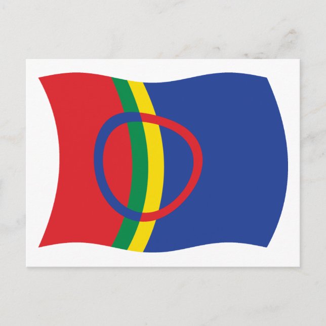 Tarjeta postal de la bandera del pueblo sami (Anverso)