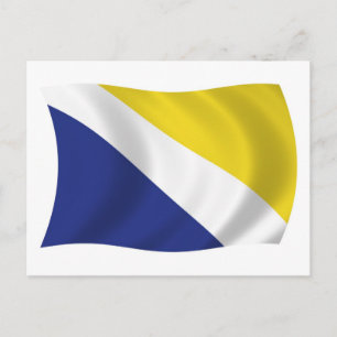 Tarjeta postal de la bandera del Schleswig septent