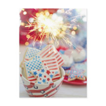 Tarjeta postal de la bandera estadounidense