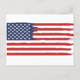 Tarjeta postal de la bandera estadounidense