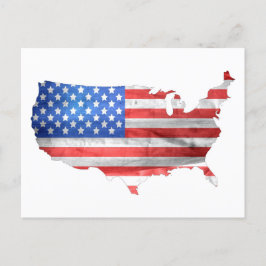 Tarjeta postal de la bandera estadounidense