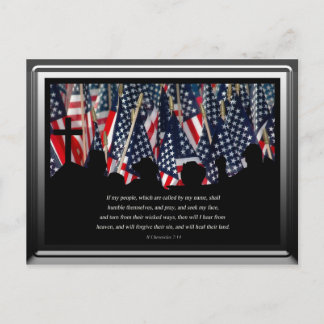 Tarjeta postal de la bandera estadounidense