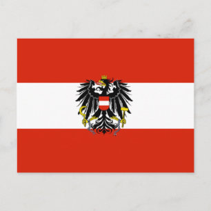 Tarjeta postal de la bandera estatal de Austria