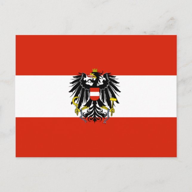 Tarjeta postal de la bandera estatal de Austria (Anverso)