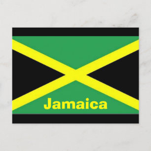 Tarjeta postal de la bandera jamaicana
