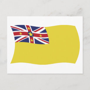 Tarjeta postal de la bandera niue