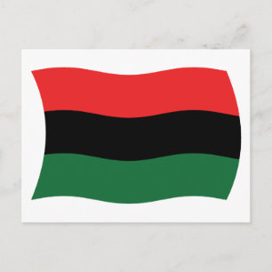 Tarjeta postal de la bandera panafricana (UNIA)