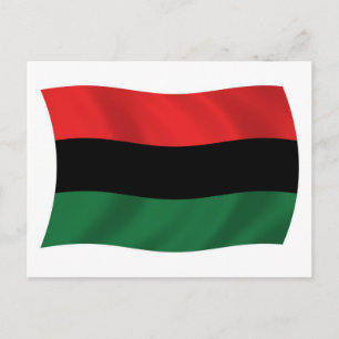 Tarjeta postal de la bandera panafricana (UNIA)