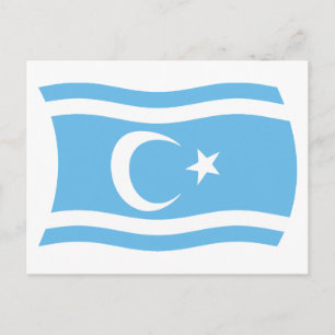 Tarjeta postal de la bandera turcomana iraquí
