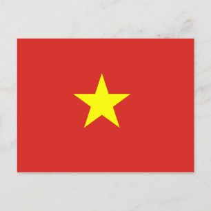Tarjeta postal de la bandera vietnamita