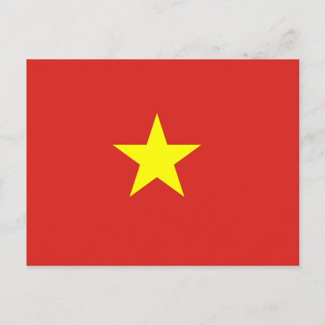 Tarjeta postal de la bandera vietnamita (Anverso)