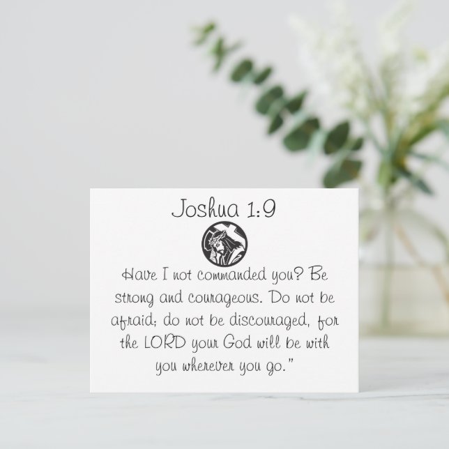 Tarjeta postal de la Biblia (Anverso de pie)