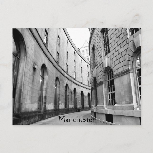 Tarjeta postal de la Biblioteca de Manchester (Anverso)