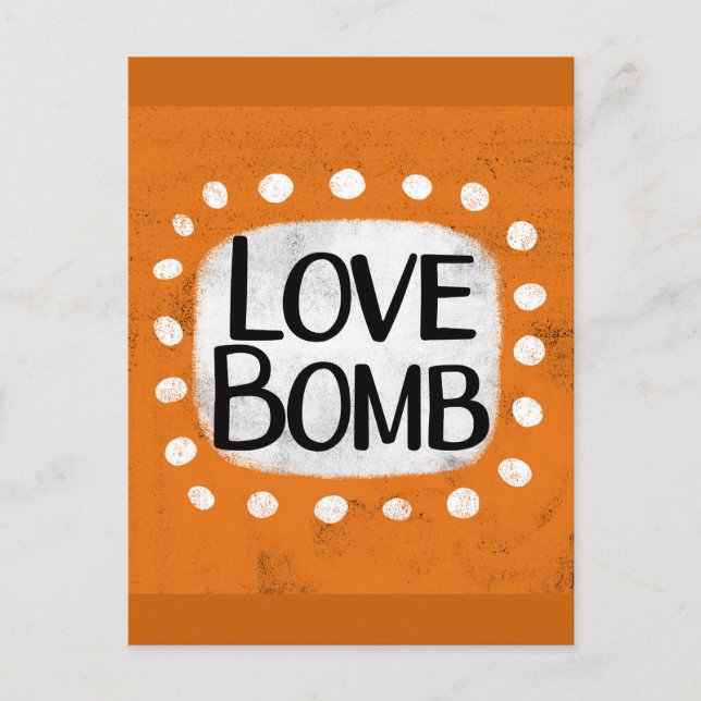 Tarjeta postal de la bomba de amor (Anverso)