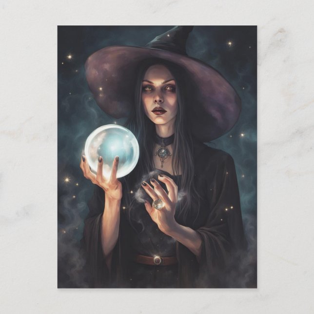 Tarjeta postal de la bruja Hilde (Anverso)